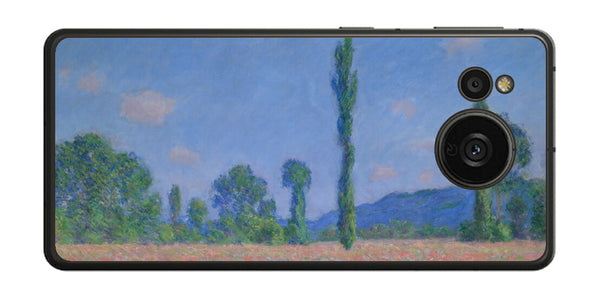 AQUOS sense7 plus用 背面 保護 フィルム 名画プリント クロード・モネ （ Claude Monet ) ポプラとポピー