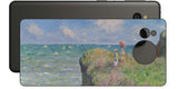 AQUOS sense7 plus用 背面 保護 フィルム 名画プリント クロード・モネ （ Claude Monet ) プールヴィルの断崖の上の散歩