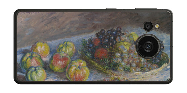 AQUOS sense7 plus用 背面 保護 フィルム 名画プリント クロード・モネ （ Claude Monet ) 林檎と葡萄