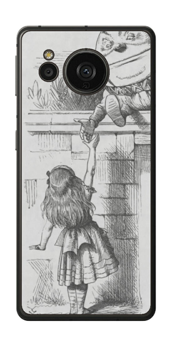 AQUOS sense7 plus用 背面 保護 フィルム 名画プリント ジョン・テニエル （ John Tenniel ) ハンプティ・ダンプティ