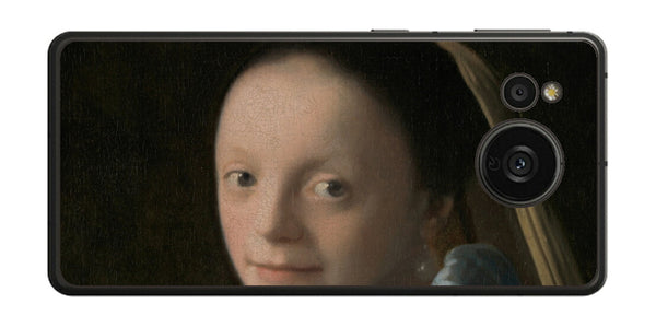 AQUOS sense7 plus用 背面 保護 フィルム 名画 プリント フェルメール 少女 （ ヨハネス・フェルメール Johannes Vermeer ）