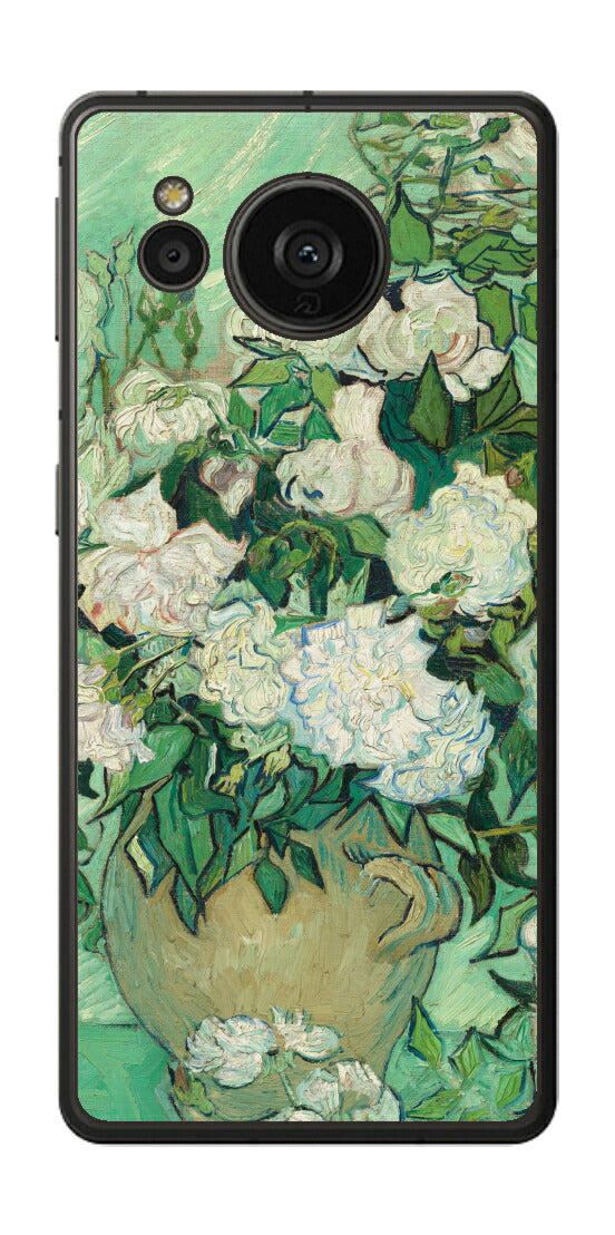 AQUOS sense7 plus用 背面 保護 フィルム 名画 プリント ゴッホ バラ（ フィンセント ファン ゴッホ Vincent Willem van Gogh ）