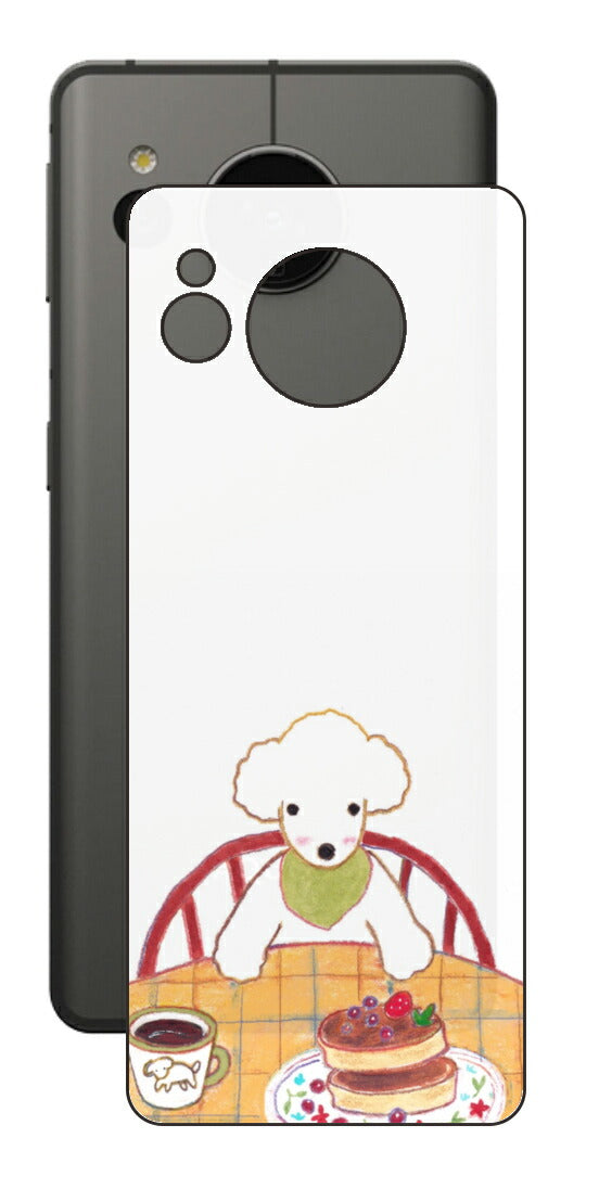 AQUOS sense7用 【コラボ プリント Design by よこお さとみ 005 】 背面 保護 フィルム 日本製