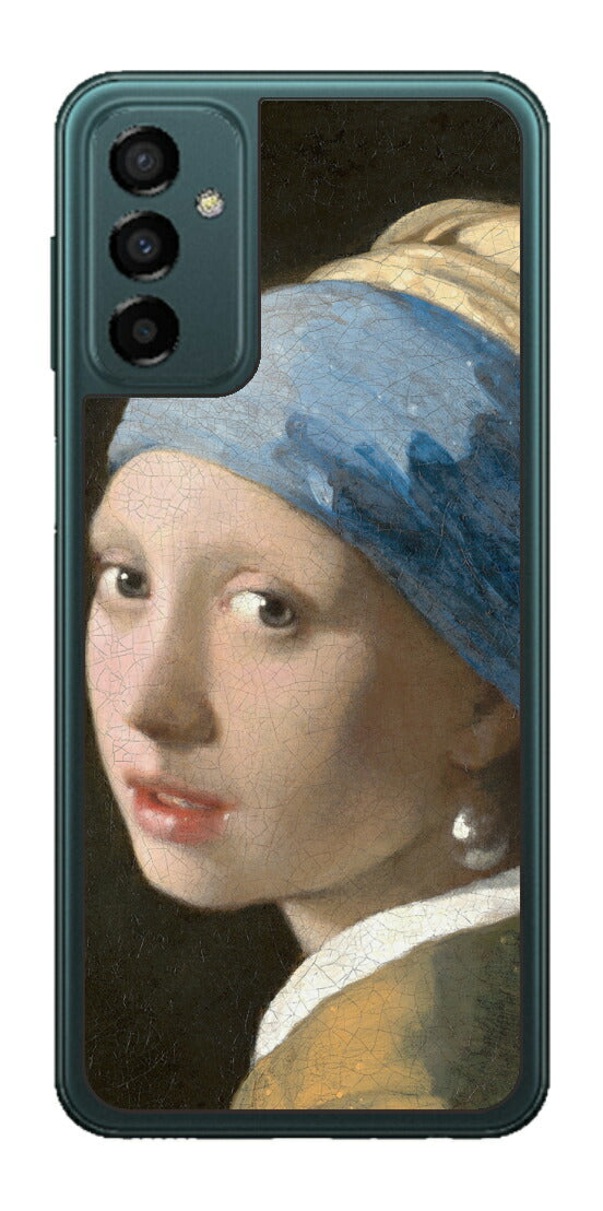 サムスン Galaxy M23 5G用 背面 保護 フィルム 名画 プリント フェルメール 真珠の耳飾りの少女 （ ヨハネス・フェルメール Johannes Vermeer ）
