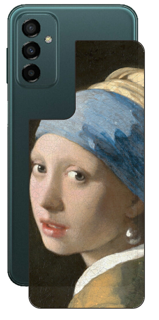 サムスン Galaxy M23 5G用 背面 保護 フィルム 名画 プリント フェルメール 真珠の耳飾りの少女 （ ヨハネス・フェルメール Johannes Vermeer ）