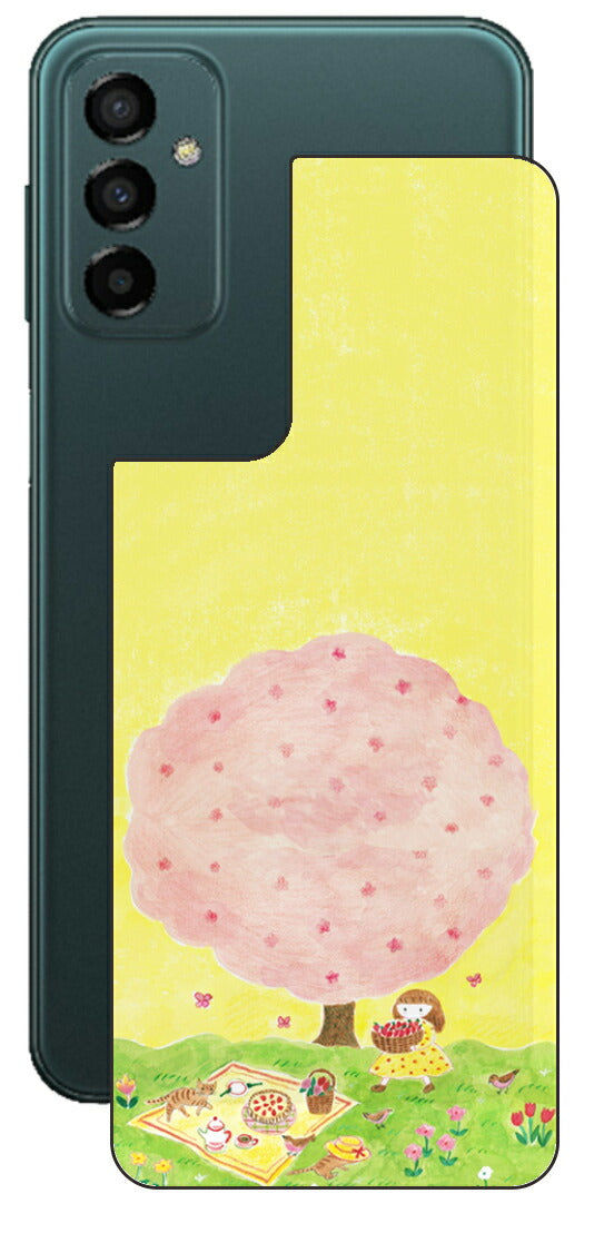 サムスン Galaxy M23 5G用 【コラボ プリント Design by よこお さとみ 003 】 背面 保護 フィルム 日本製