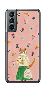 サムスン Galaxy S21 5G用 【コラボ プリント Design by よこお さとみ 004 】 背面 保護 フィルム 日本製