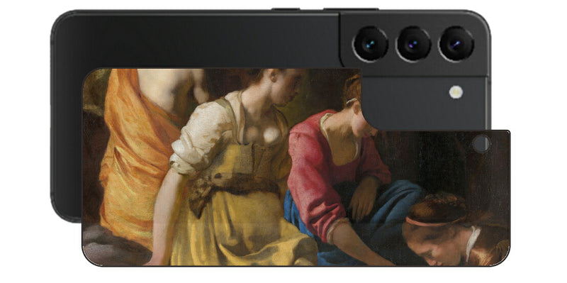 サムスン Galaxy S22用 背面 保護 フィルム 名画 プリント フェルメール ディアナとニンフたち （ ヨハネス・フェルメール Johannes Vermeer ）
