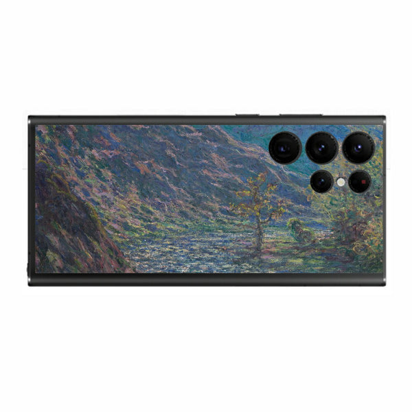 サムスン Galaxy S22 Ultra用 背面 保護 フィルム 名画プリント クロード・モネ （ Claude Monet ) 小クルーズ川