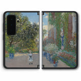 【背面左右2ヶ所】 Surface Duo 2用 背面 保護 フィルム 名画プリント クロード・モネ （ Claude Monet ) アルジャントゥイユの画家の家