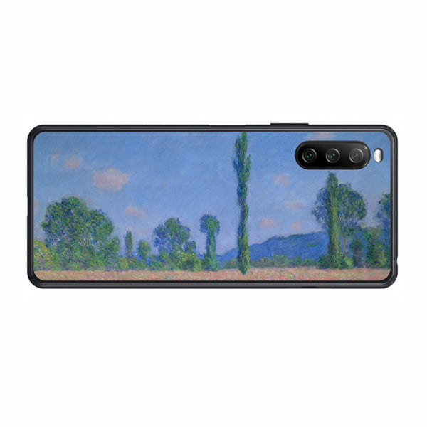 Sony Xperia 10 III用 背面 保護 フィルム 名画プリント クロード・モネ （ Claude Monet ) ポプラとポピー