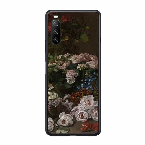 Sony Xperia 10 III用 背面 保護 フィルム 名画プリント クロード・モネ （ Claude Monet ) 春の花