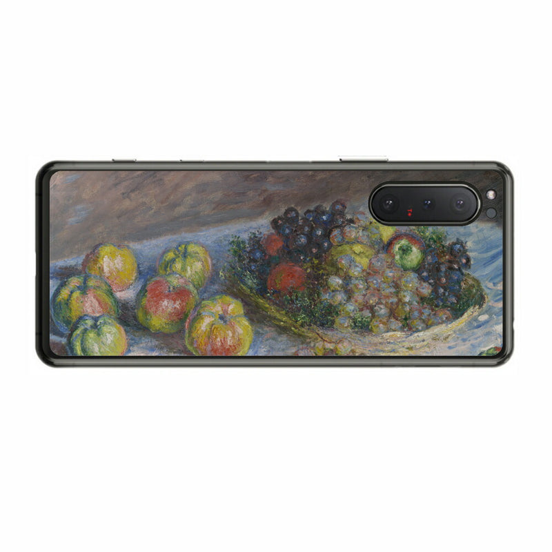 Sony Xperia 5 II用 背面 保護 フィルム 名画プリント クロード・モネ （ Claude Monet ) 林檎と葡萄