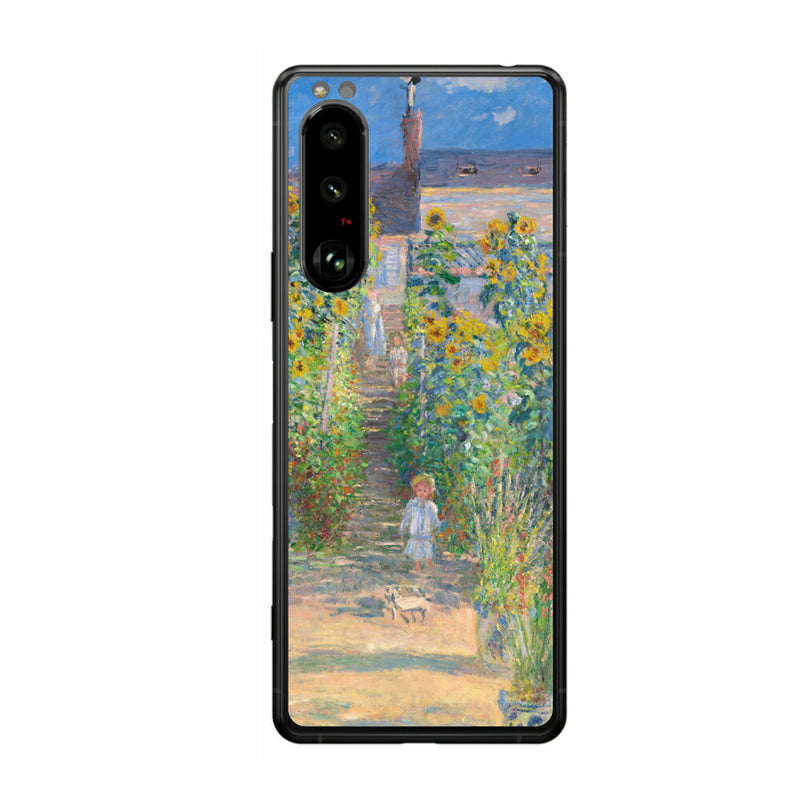 Sony Xperia 5 III用 背面 保護 フィルム 名画プリント クロード・モネ （ Claude Monet ) ヴェトゥイユの画家の庭