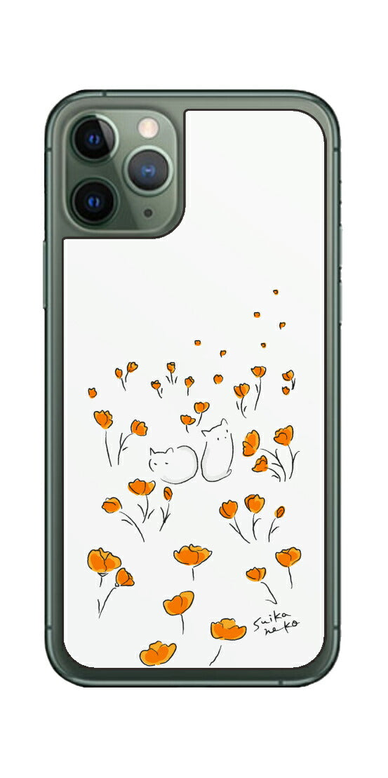 iPhone 11 Pro用 【コラボ プリント Design by すいかねこ 006 】 背面 保護 フィルム 日本製