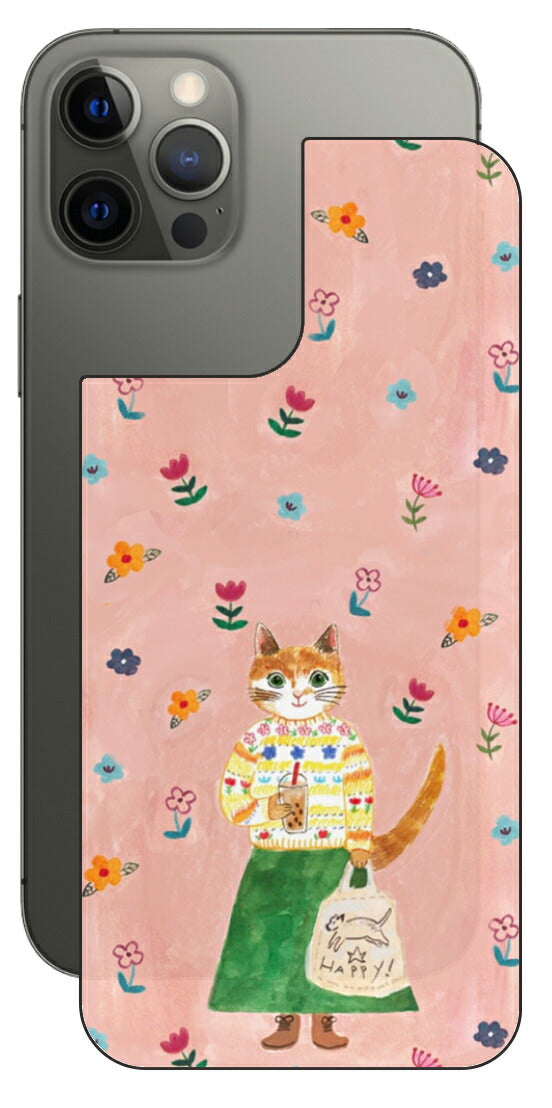 iPhone 12 Pro Max用 【コラボ プリント Design by よこお さとみ 004 】 背面 保護 フィルム 日本製