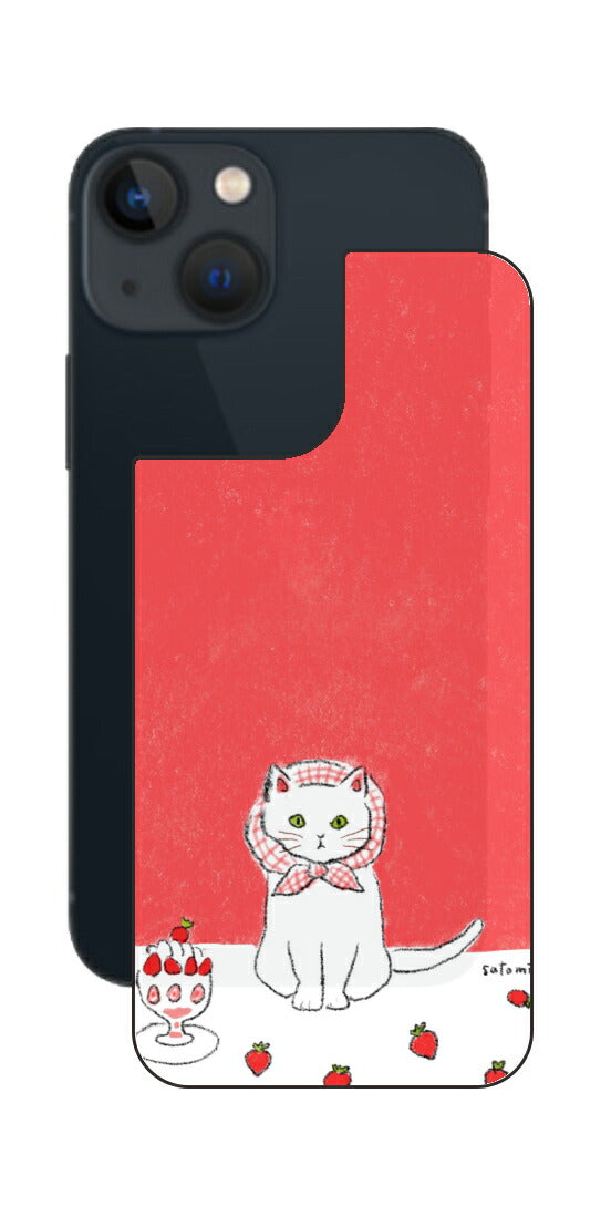 iPhone 13 mini用 【コラボ プリント Design by よこお さとみ 001 】 背面 保護 フィルム 日本製