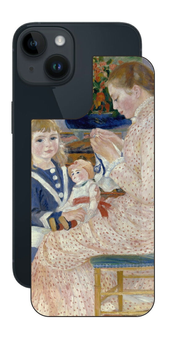 iPhone 14用 背面 保護 フィルム 名画 プリント ルノワール ヴァルジュモンの午後（ ピエール＝オーギュスト・ルノワール Pierre-Auguste Renoir ）