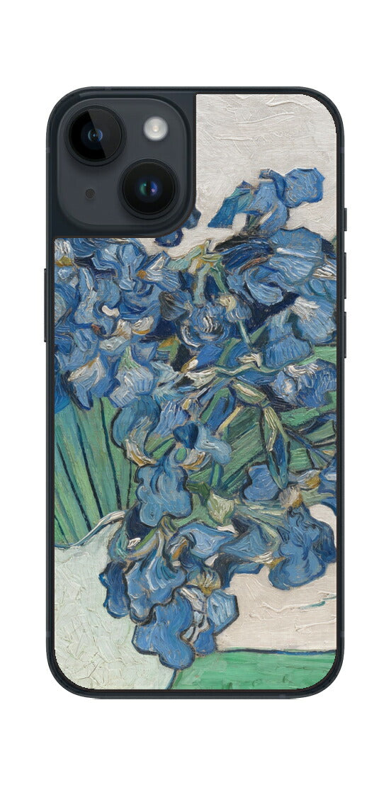 iPhone 14用 背面 保護 フィルム 名画 プリント ゴッホ アイリス（ フィンセント ファン ゴッホ Vincent Willem van Gogh ）