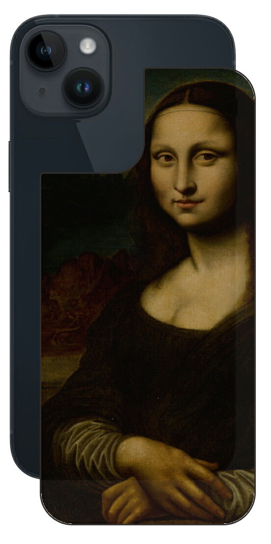 iPhone 14 plus用 背面 保護 フィルム 名画 プリント ダ・ヴィンチ モナリザ（ レオナルド・ダ・ヴィンチ Leonardo da Vinci ）
