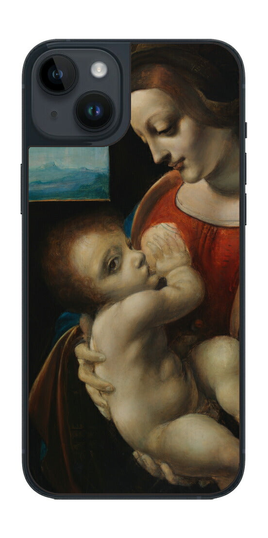 iPhone 14 plus用 背面 保護 フィルム 名画 プリント ダ・ヴィンチ リッタの聖母（ レオナルド・ダ・ヴィンチ Leonardo da Vinci ）