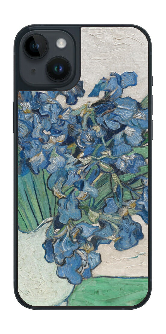 iPhone 14 plus用 背面 保護 フィルム 名画 プリント ゴッホ アイリス（ フィンセント ファン ゴッホ Vincent Willem van Gogh ）