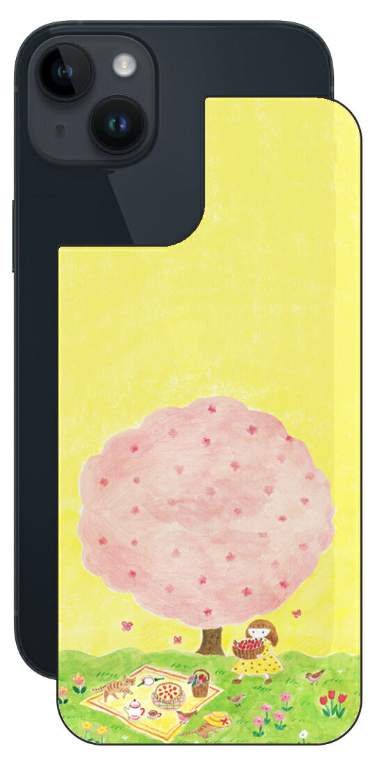 iPhone 14 plus用 【コラボ プリント Design by よこお さとみ 003 】 背面 保護 フィルム 日本製