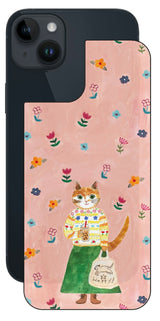 iPhone 14用 【コラボ プリント Design by よこお さとみ 004 】 背面 保護 フィルム 日本製