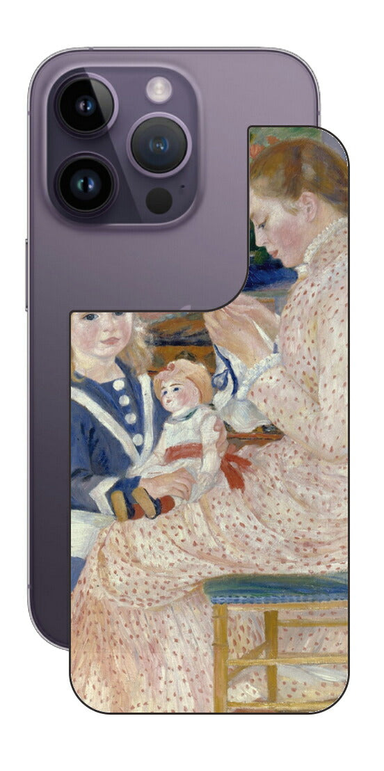 iPhone 14 pro用 背面 保護 フィルム 名画 プリント ルノワール ヴァルジュモンの午後（ ピエール＝オーギュスト・ルノワール Pierre-Auguste Renoir ）