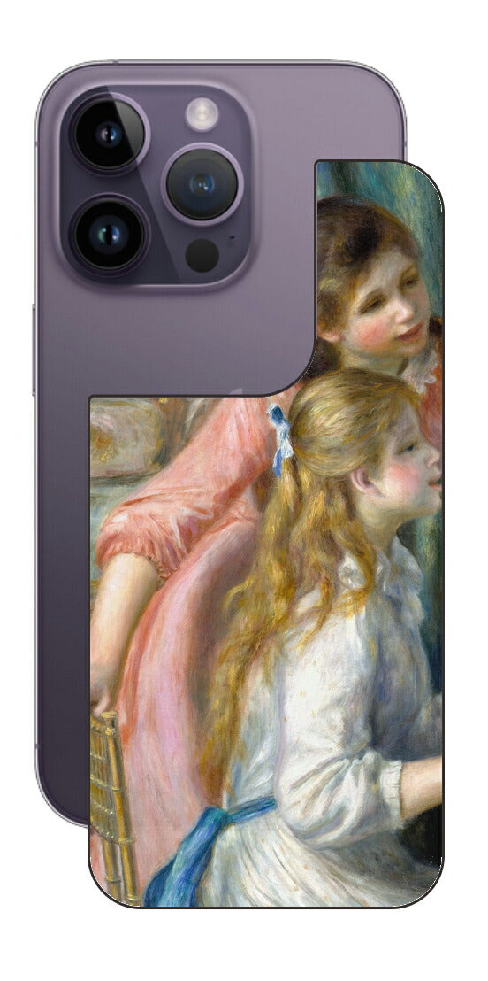 iPhone 14 pro用 背面 保護 フィルム 名画 プリント ルノワール ピアノを弾く二人の少女（ ピエール＝オーギュスト・ルノワール Pierre-Auguste Renoir ）