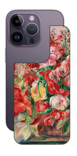 iPhone 14 pro用 背面 保護 フィルム 名画 プリント ルノワール 花々のバスケット（ ピエール＝オーギュスト・ルノワール Pierre-Auguste Renoir ）