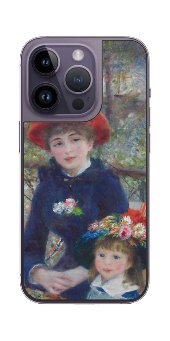 iPhone 14 pro用 背面 保護 フィルム 名画 プリント ルノワール 二人の姉妹（ ピエール＝オーギュスト・ルノワール Pierre-Auguste Renoir ）