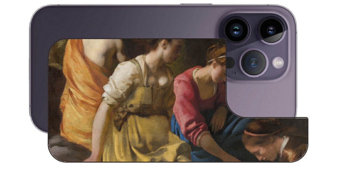 iPhone 14 pro用 背面 保護 フィルム 名画 プリント フェルメール ディアナとニンフたち ( ヨハネス・フェルメール Joha ...