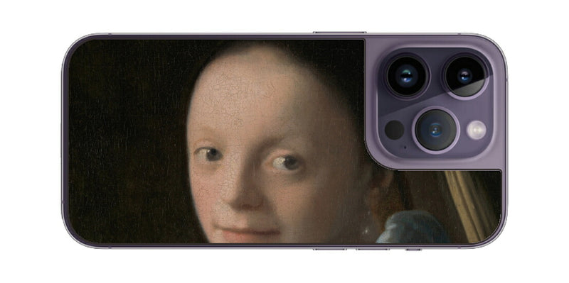 iPhone 14 pro用 背面 保護 フィルム 名画 プリント フェルメール 少女 （ ヨハネス・フェルメール Johannes Vermeer ）