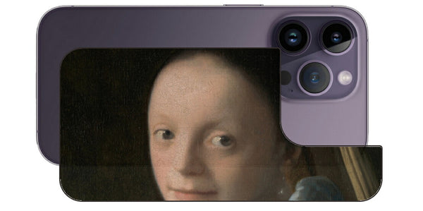 iPhone 14 pro用 背面 保護 フィルム 名画 プリント フェルメール 少女 （ ヨハネス・フェルメール Johannes Vermeer ）