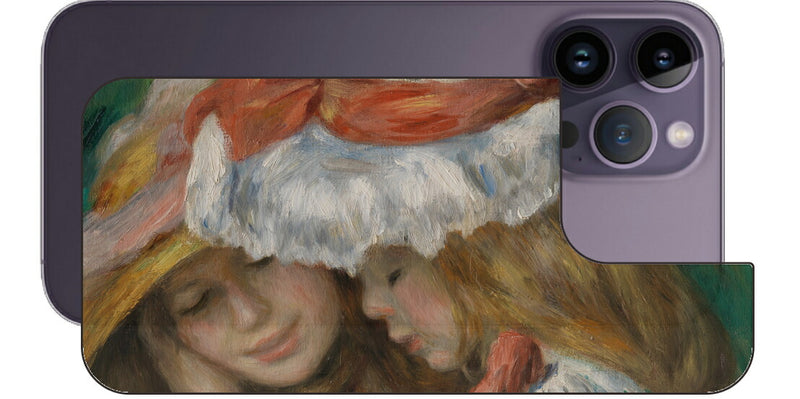 iPhone 14 pro Max用 背面 保護 フィルム 名画 プリント ルノワール 読書する二人の少女（ ピエール＝オーギュスト・ルノワール Pierre-Auguste Renoir ）