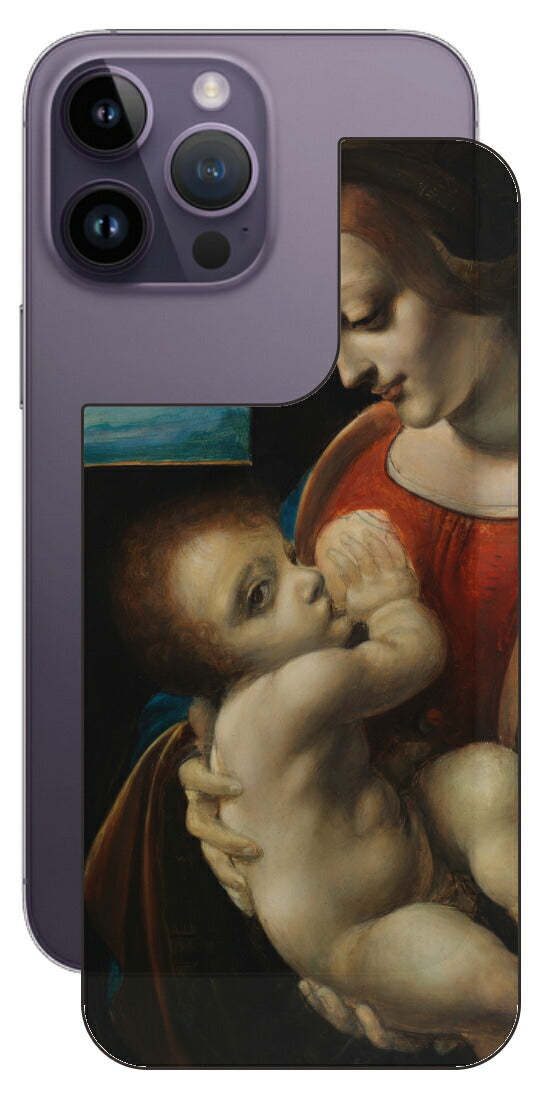 iPhone 14 pro Max用 背面 保護 フィルム 名画 プリント ダ・ヴィンチ リッタの聖母（ レオナルド・ダ・ヴィンチ Leonardo da Vinci ）