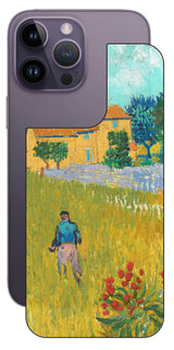 iPhone 14 pro Max用 背面 保護 フィルム 名画 プリント ゴッホ プロヴァンスの農家（ フィンセント ファン ゴッホ Vincent Willem van Gogh ）