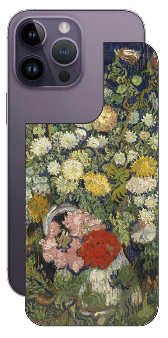 iPhone 14 pro Max用 背面 保護 フィルム 名画 プリント ゴッホ 花瓶の花の花束（ フィンセント ファン ゴッホ Vincent Willem van Gogh ）