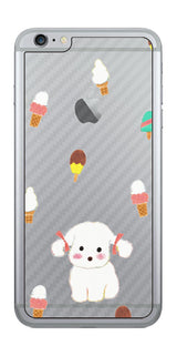 iPhone 6 Plus / 6s Plus用 【コラボ プリント Design by よこお さとみ 002】 カーボン調 背面 保護 フィルム 日本製