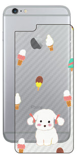 iPhone 6 Plus / 6s Plus用 【コラボ プリント Design by よこお さとみ 002】 カーボン調 背面 保護 フィルム 日本製