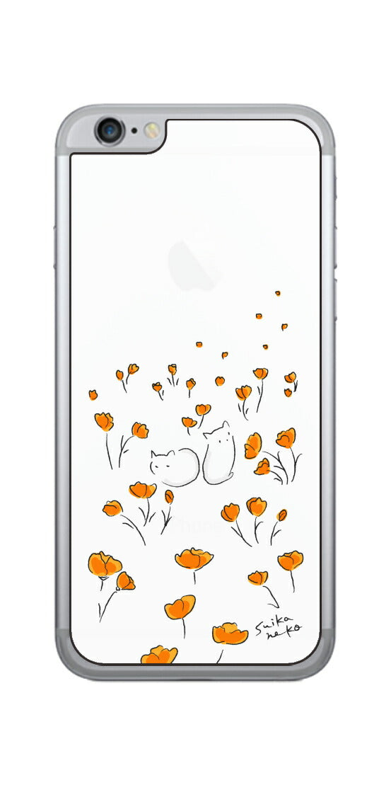 iPhone 6 / 6s用 【コラボ プリント Design by すいかねこ 006 】 背面 保護 フィルム 日本製