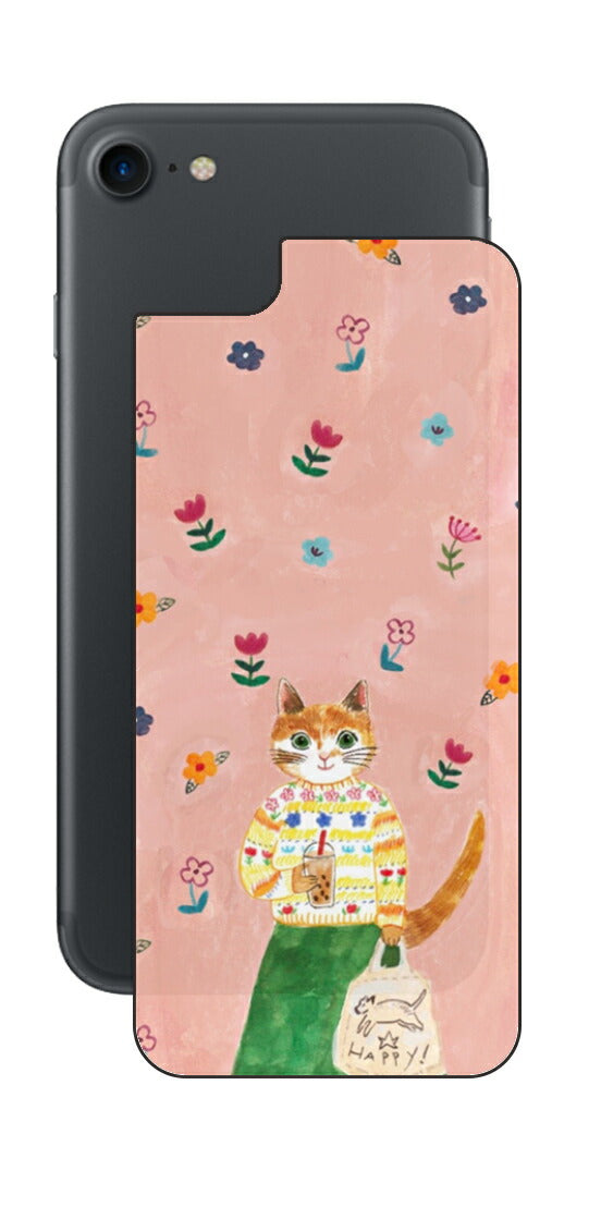 iPhone 7 / 7s用 【コラボ プリント Design by よこお さとみ 004 】 背面 保護 フィルム 日本製