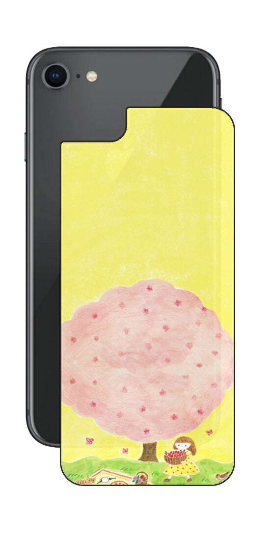 iPhone SE 2020 第2世代 / iPhone 8用 【コラボ プリント Design by よこお さとみ 003 】 背面 保護 フィルム 日本製