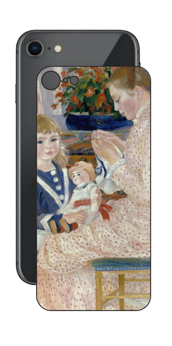 iPhone SE 第2世代用 背面 保護 フィルム 名画 プリント ルノワール ヴァルジュモンの午後（ ピエール＝オーギュスト・ルノワール Pierre-Auguste Renoir ）