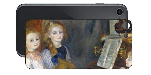 iPhone SE 第2世代用 背面 保護 フィルム 名画 プリント ルノワール カチュール・メンデスの娘たち（ ピエール＝オーギュスト・ルノワール Pierre-Auguste Renoir ）