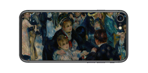 iPhone SE 第2世代用 背面 保護 フィルム 名画 プリント ルノワール ムーラン・ド・ラ・ギャレット（ ピエール＝オーギュスト・ルノワール Pierre-Auguste Renoir ）