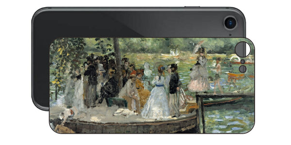 iPhone SE 第2世代用 背面 保護 フィルム 名画 プリント ルノワール ラ・グルヌイエール（ ピエール＝オーギュスト・ルノワール Pierre-Auguste Renoir ）