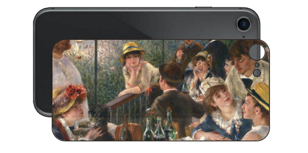 iPhone SE 第2世代用 背面 保護 フィルム 名画 プリント ルノワール 舟遊びをする人々の昼食（ ピエール＝オーギュスト・ルノワール Pierre-Auguste Renoir ）