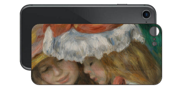 iPhone SE 第2世代用 背面 保護 フィルム 名画 プリント ルノワール 読書する二人の少女（ ピエール＝オーギュスト・ルノワール Pierre-Auguste Renoir ）